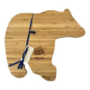 North West Laser Design Alaska Bear Shaped Bamboo Cutting Board